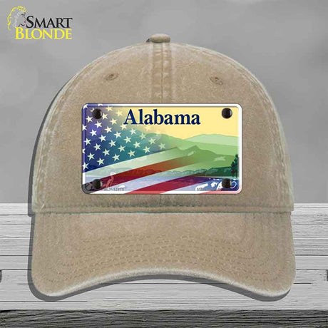 Alabama with American Flag Novelty License Plate Hat HAT-MLP-12475