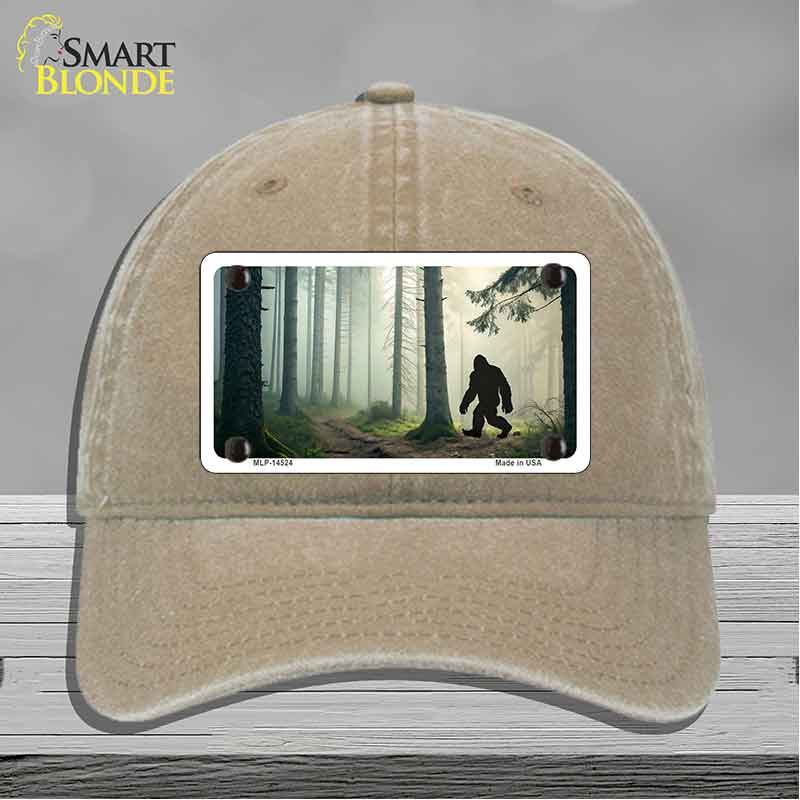 Bigfoot Silhouette Forest Novelty License Plate Hat HAT-MLP-14524