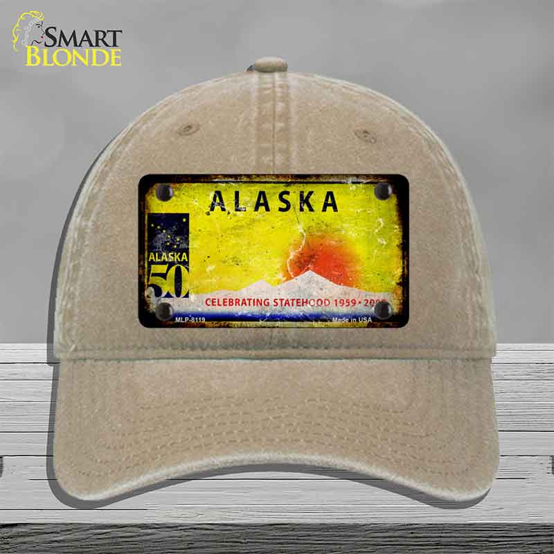 Alaska State Rusty Novelty License Plate Hat HAT-MLP-8119