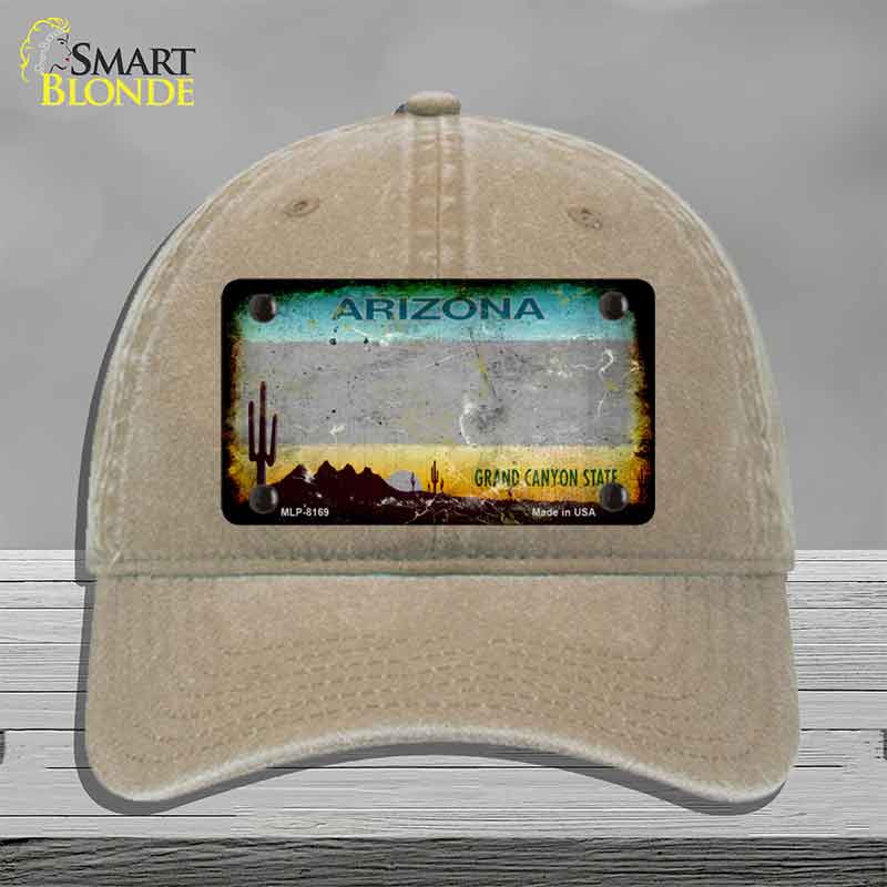 Arizona Gray Rusty Novelty License Plate Hat HAT-MLP-8169