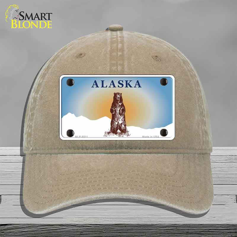 Alaska Bear Novelty License Plate Hat HAT-MLP-9511