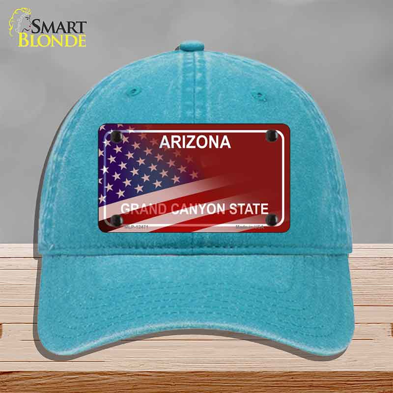 Arizona with American Flag Novelty License Plate Hat HAT-MLP-12471