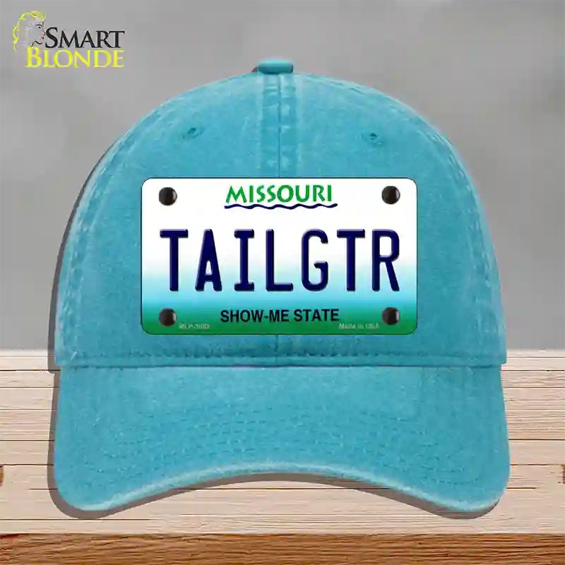 Tailgtr Missouri Novelty License Plate Hat Unconstructed Cotton / Lake Blue