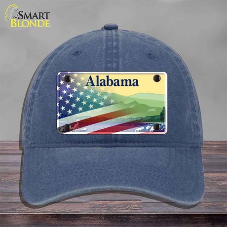 Alabama with American Flag Novelty License Plate Hat HAT-MLP-12475