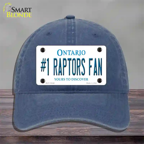 Number 1 Raptors Fan Novelty License Plate Hat Tag Unconstructed Cotton / Navy