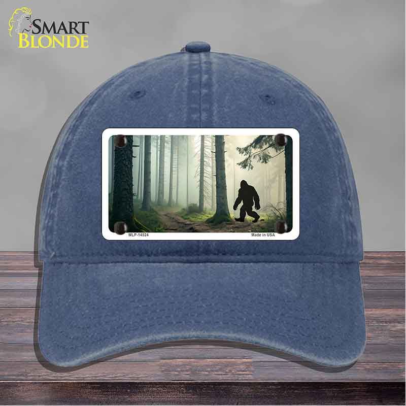 Bigfoot Silhouette Forest Novelty License Plate Hat HAT-MLP-14524