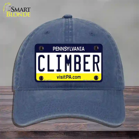 Climber Pennsylvania State Novelty License Plate Hat Unconstructed Cotton / Navy