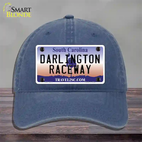 Darlington Raceway South Carolina Novelty License Plate Hat Unconstructed Cotton / Navy