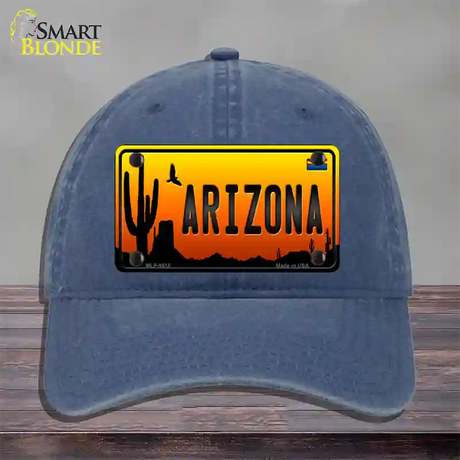 Arizona Scenic Novelty License Plate Hat Unconstructed Cotton / Navy