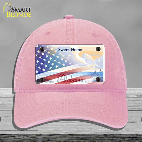 Alabama with American Flag Novelty License Plate Hat HAT-MLP-12329