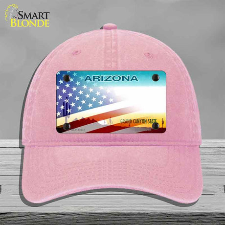 Arizona with American Flag Novelty License Plate Hat HAT-MLP-12331