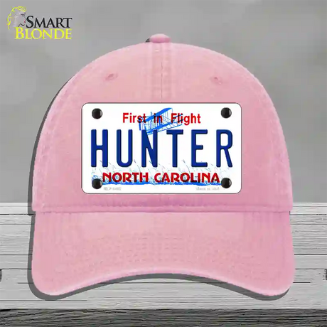 Hunter North Carolina Novelty License Plate Hat Unconstructed Cotton / Pink