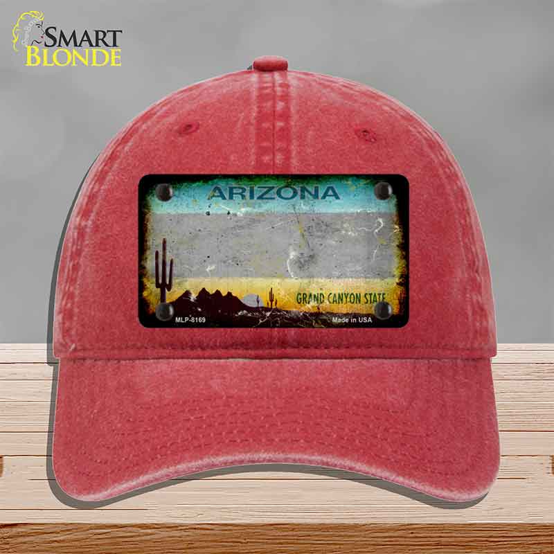 Arizona Gray Rusty Novelty License Plate Hat HAT-MLP-8169