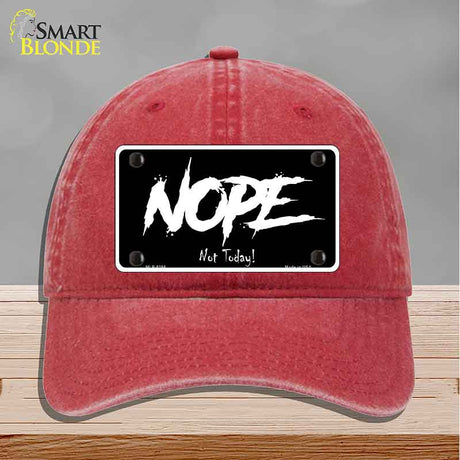 Nope Not Today Novelty License Plate Hat