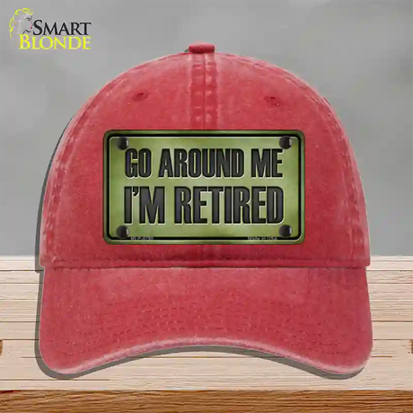 Go Around Me Novelty License Plate Hat Unconstructed Cotton / Red