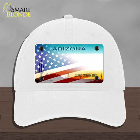 Arizona with American Flag Novelty License Plate Hat HAT-MLP-12331