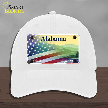 Alabama with American Flag Novelty License Plate Hat HAT-MLP-12475