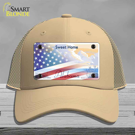 Alabama with American Flag Novelty License Plate Hat HAT-MLP-12329