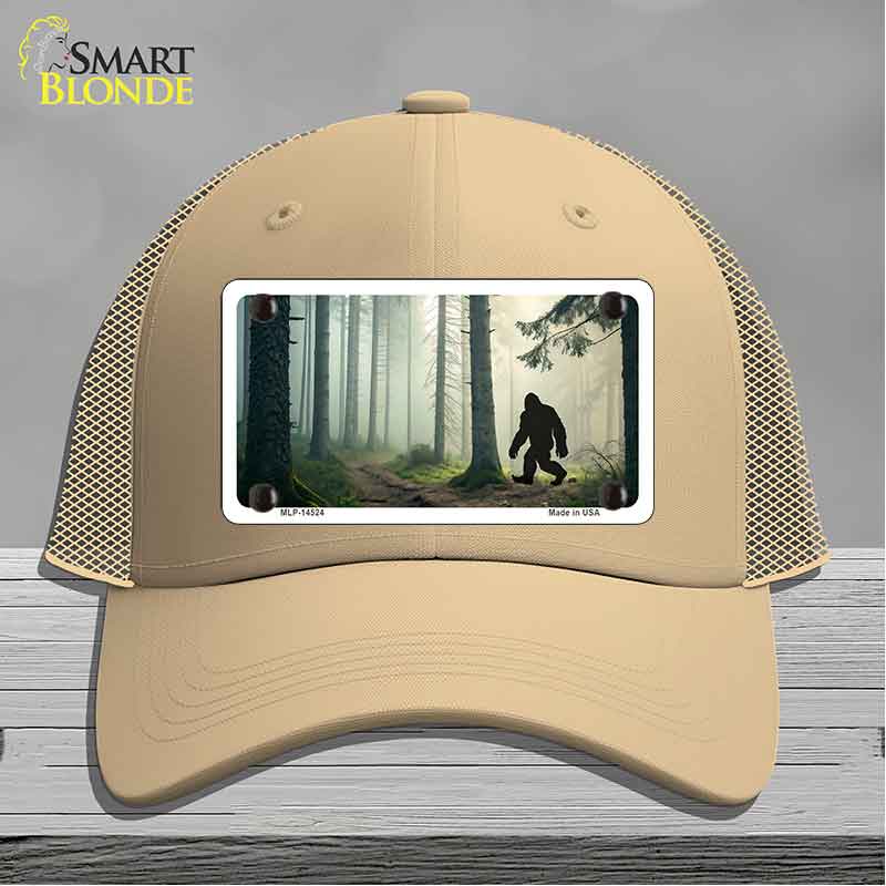 Bigfoot Silhouette Forest Novelty License Plate Hat HAT-MLP-14524