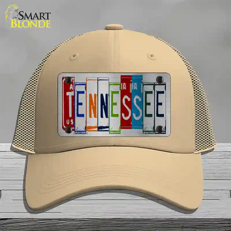 Tennessee License Plate Art Novelty License Plate Hat Mesh / Khaki