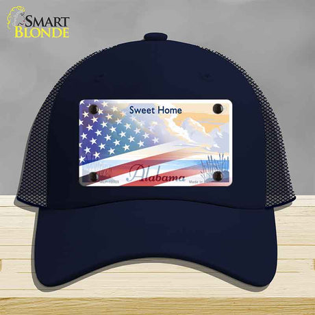 Alabama with American Flag Novelty License Plate Hat HAT-MLP-12329