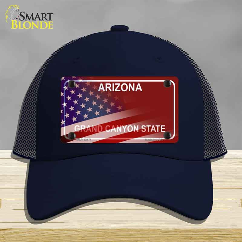 Arizona with American Flag Novelty License Plate Hat HAT-MLP-12471