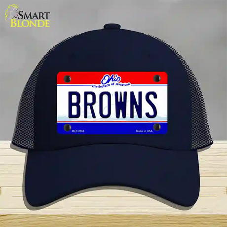 Browns Ohio State Novelty License Plate Hat Mesh / Navy
