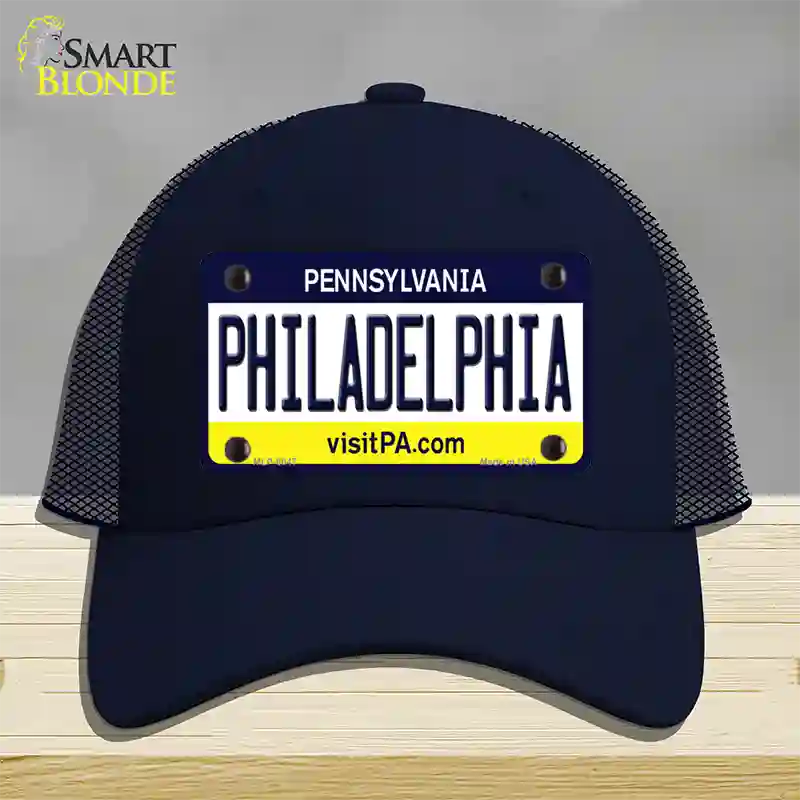 Philadelphia Pennsylvania State Novelty License Plate Hat Mesh / Navy