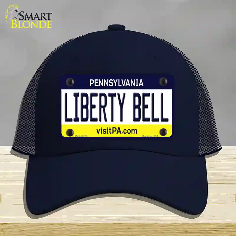 Liberty Bell Pennsylvania State Novelty License Plate Hat Mesh / Navy