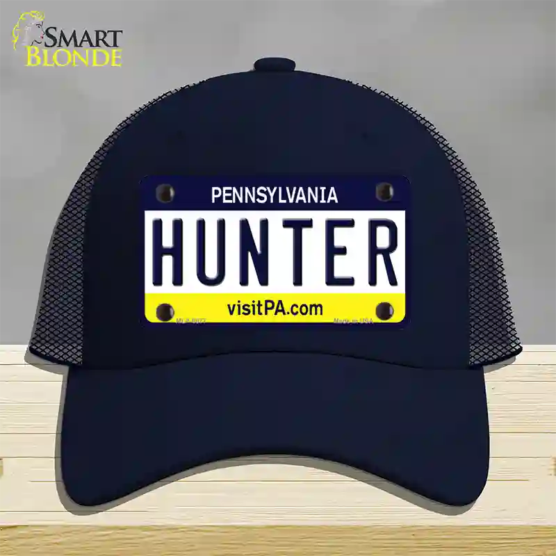 Hunter Pennsylvania State Novelty License Plate Hat Mesh / Navy