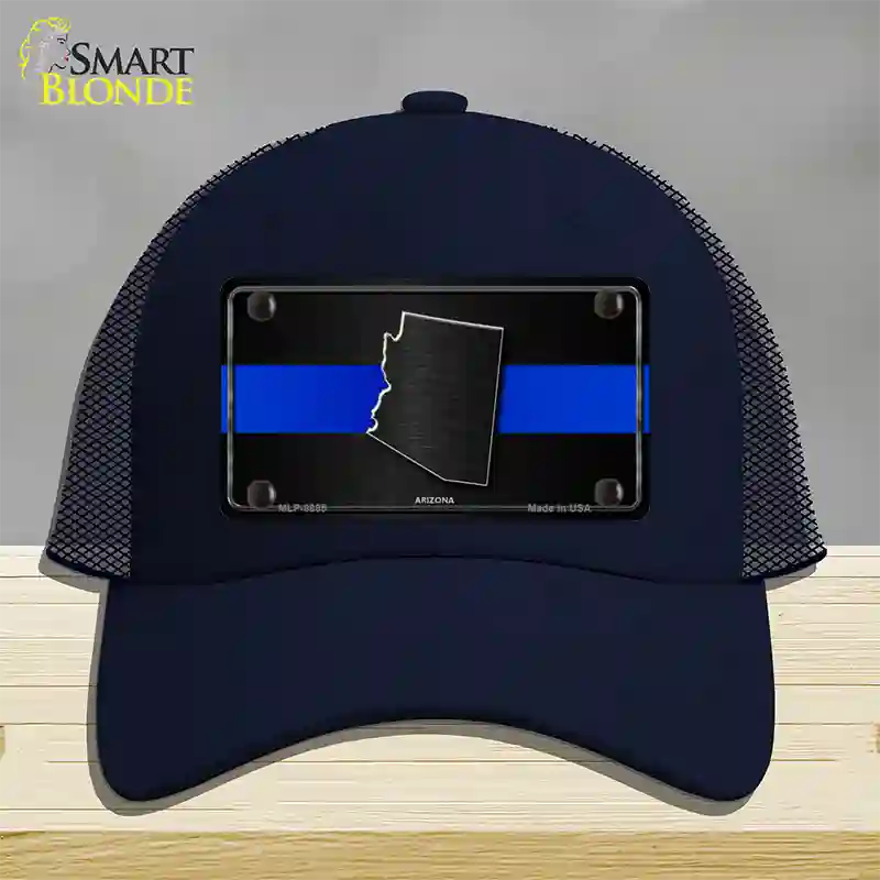 Arizona Thin Blue Line Novelty License Plate Hat Mesh / Navy