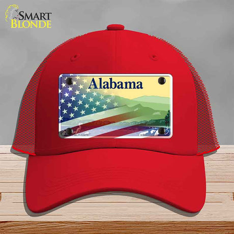 Alabama with American Flag Novelty License Plate Hat HAT-MLP-12475