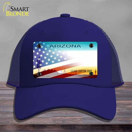 Arizona with American Flag Novelty License Plate Hat HAT-MLP-12331