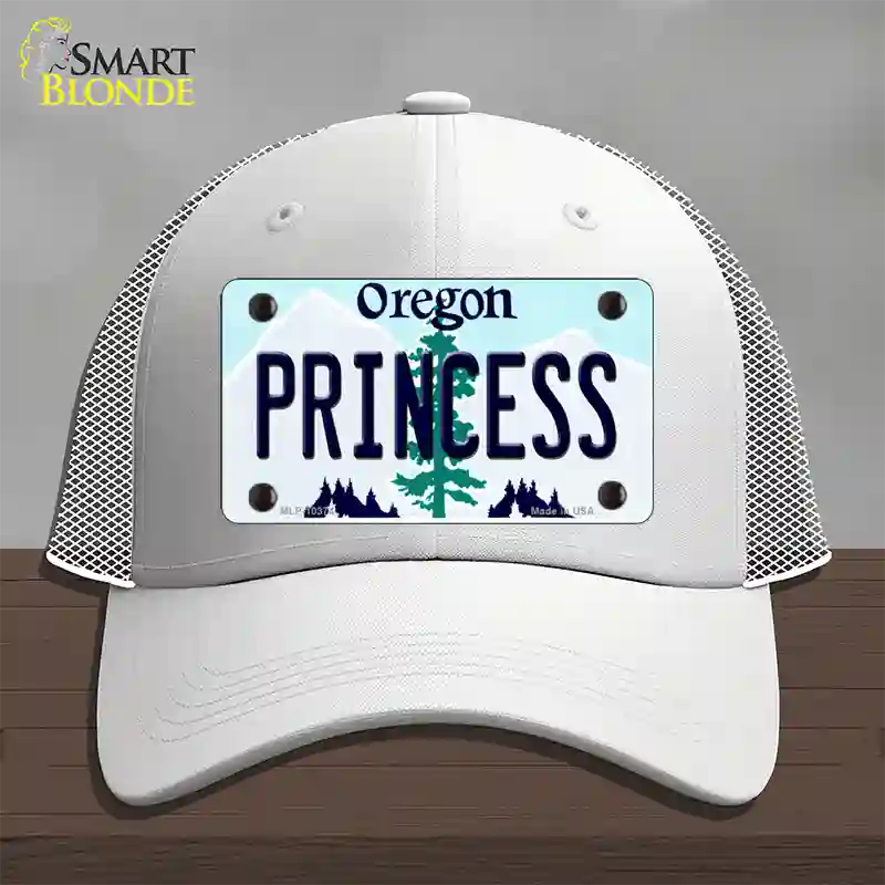Princess Oregon Novelty License Plate Hat Mesh / White