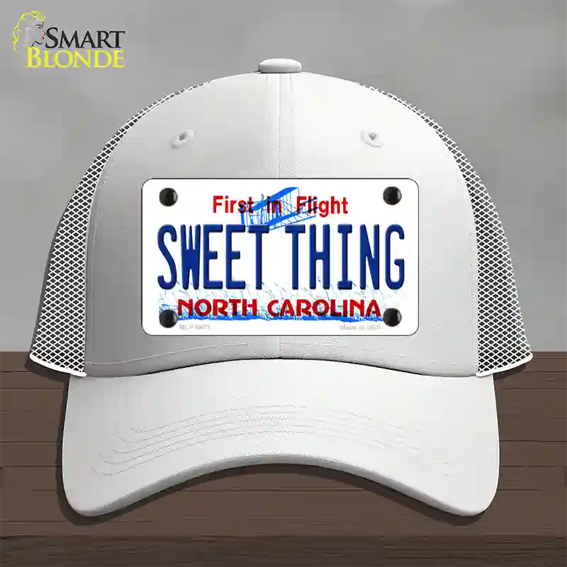 Sweet Thing North Carolina Novelty License Plate Hat Mesh / White