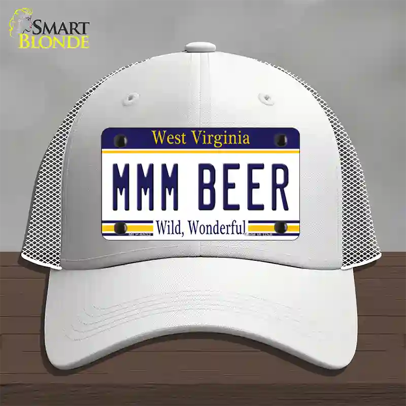 MMM Beer West Virginia Novelty License Plate Hat Tag Mesh / White