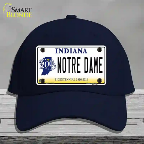 Notre Dame Indiana Novelty License Plate Hat Cotton / Navy