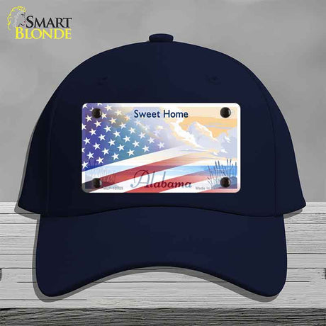 Alabama with American Flag Novelty License Plate Hat HAT-MLP-12329