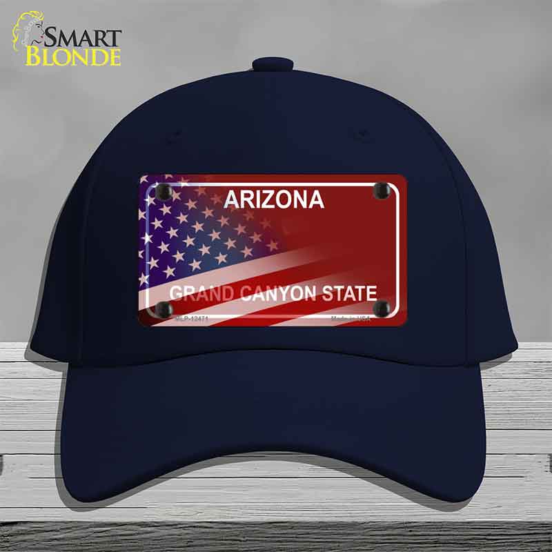 Arizona with American Flag Novelty License Plate Hat HAT-MLP-12471