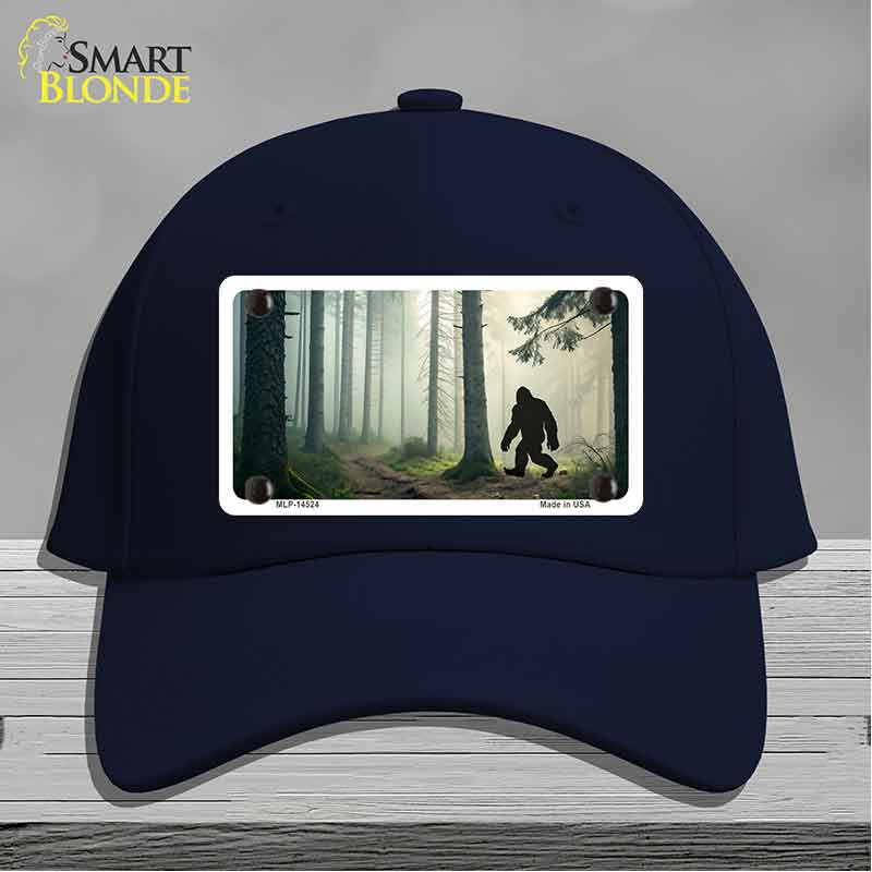 Bigfoot Silhouette Forest Novelty License Plate Hat HAT-MLP-14524