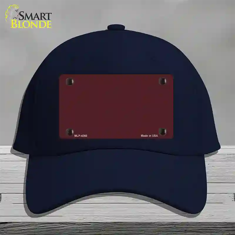 Burgundy Novelty License Plate Hat Cotton / Navy