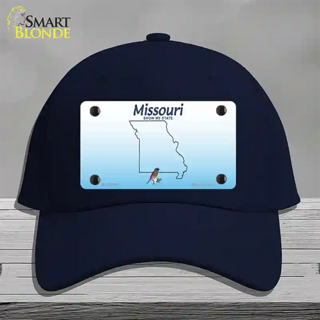 Missouri Show Me Blank Novelty License Plate Hat Cotton / Navy