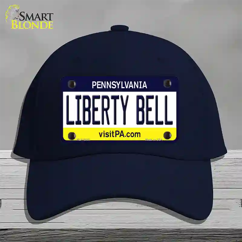 Liberty Bell Pennsylvania State Novelty License Plate Hat Cotton / Navy