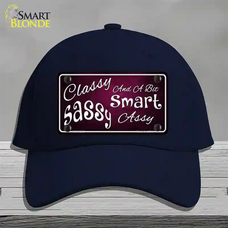 Classy Sassy Novelty License Plate Hat Cotton / Navy