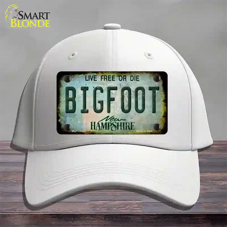 Bigfoot New Hampshire Novelty License Plate Hat Tag Cotton / White