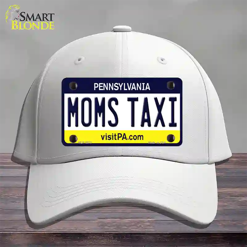 Moms Taxi Pennsylvania State Novelty License Plate Hat Cotton / White