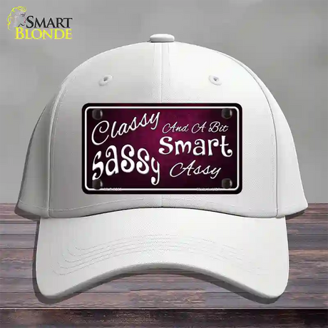 Classy Sassy Novelty License Plate Hat Cotton / White