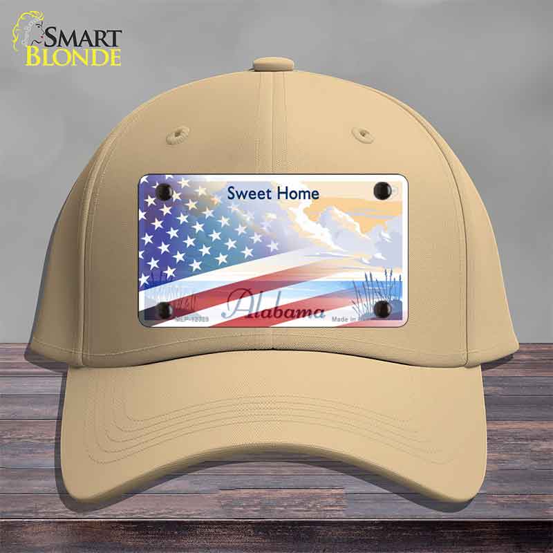 Alabama with American Flag Novelty License Plate Hat HAT-MLP-12329