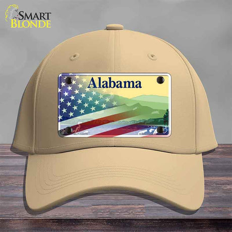 Alabama with American Flag Novelty License Plate Hat HAT-MLP-12475