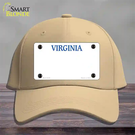 Virginia Old Dominion Blank Novelty License Plate Hat Cotton / Khaki